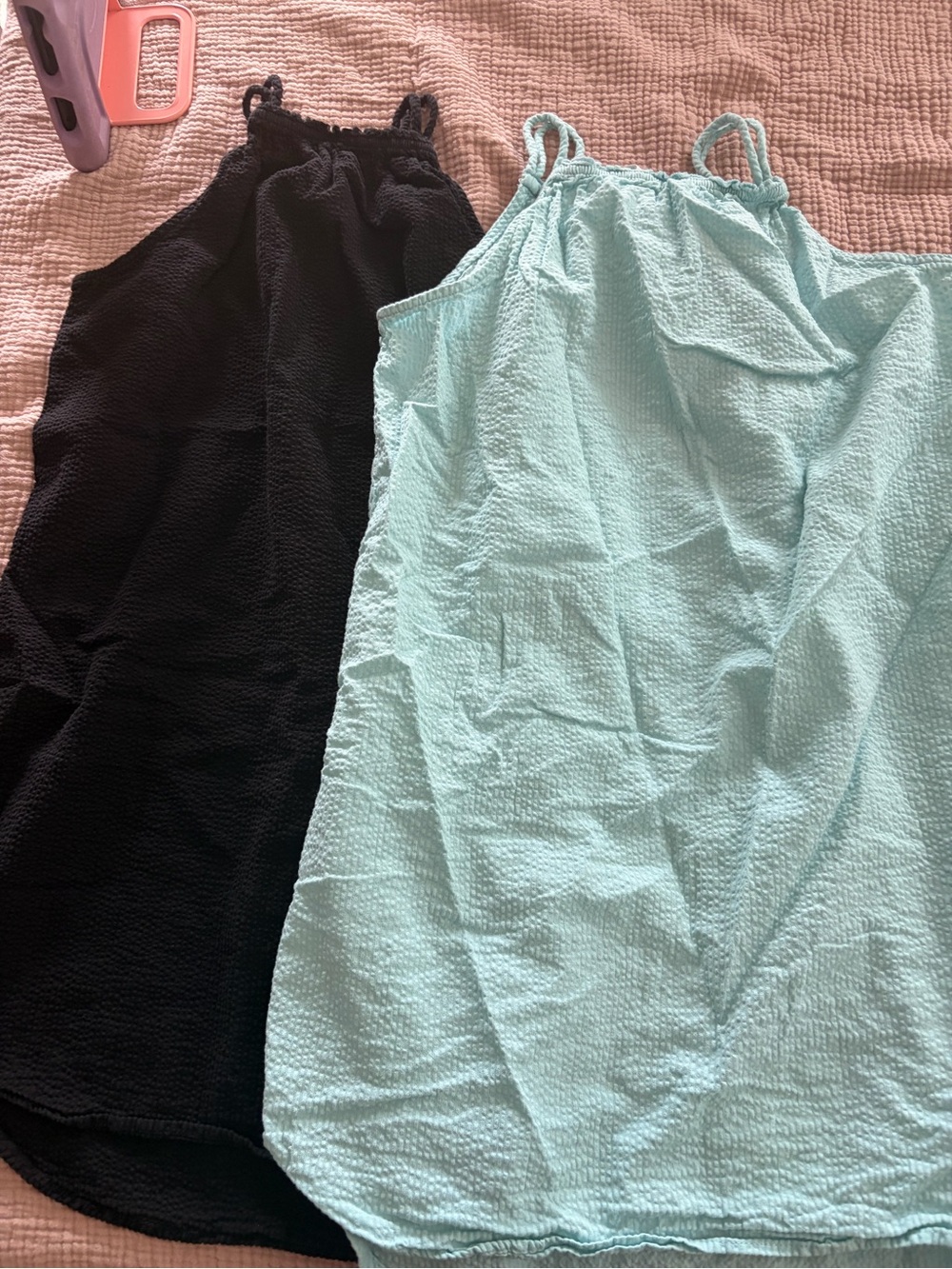 H&M Black and Light Blue Girls' Casual Tank Dresses